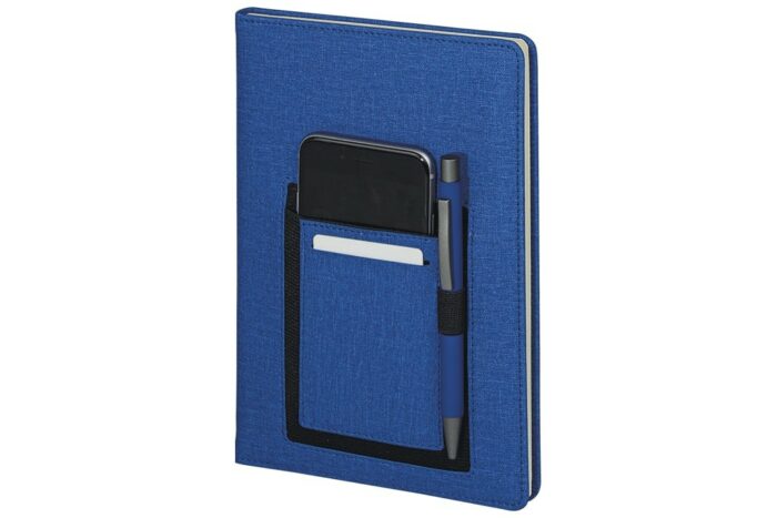 Notebook with Phone Pocket