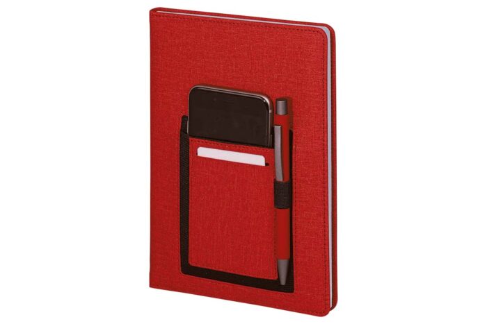 Notebook with Phone Pocket