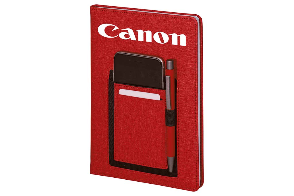 Notebook with Phone Pocket