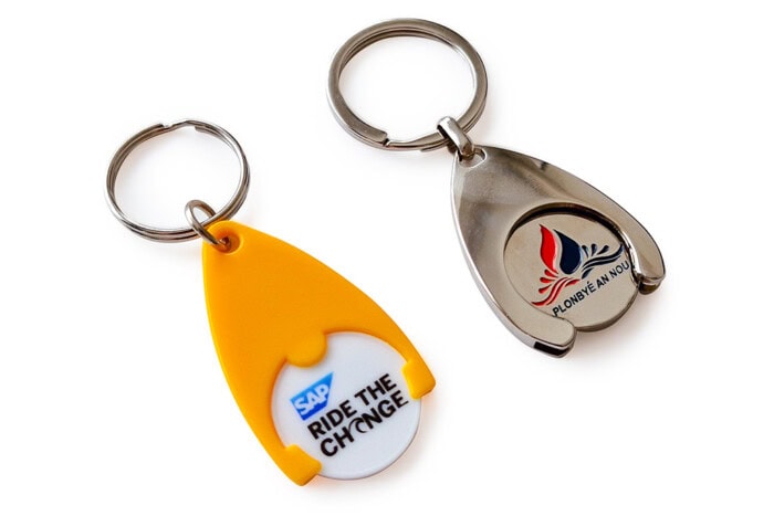 Shopping Cart Coin Keychain