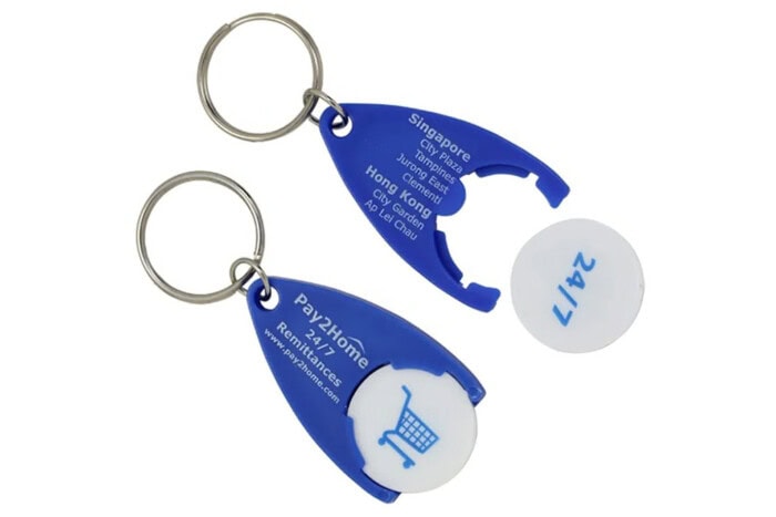 Shopping Cart Coin Keychain