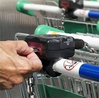 Shopping Cart Coin Keychain
