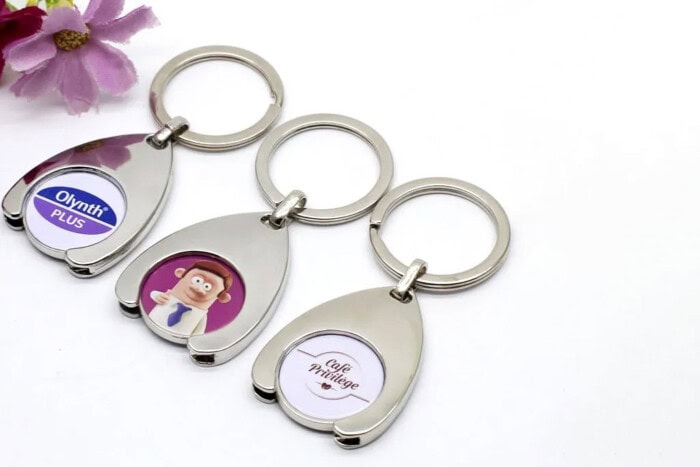 Shopping Cart Coin Keychain