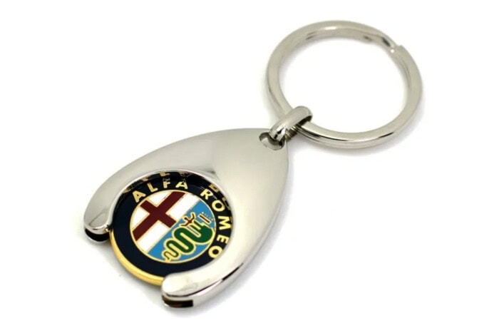 Shopping Cart Coin Keychain