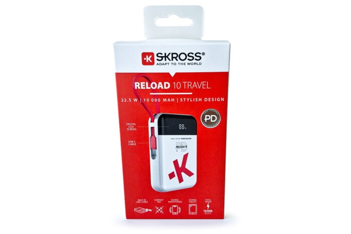 SKROSS Type-C Fast Charge Power Bank with Display – 10.000 mAh