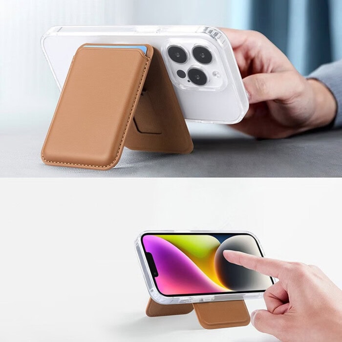 MagSafe Wallet with Card Holders and Adjustable Stand