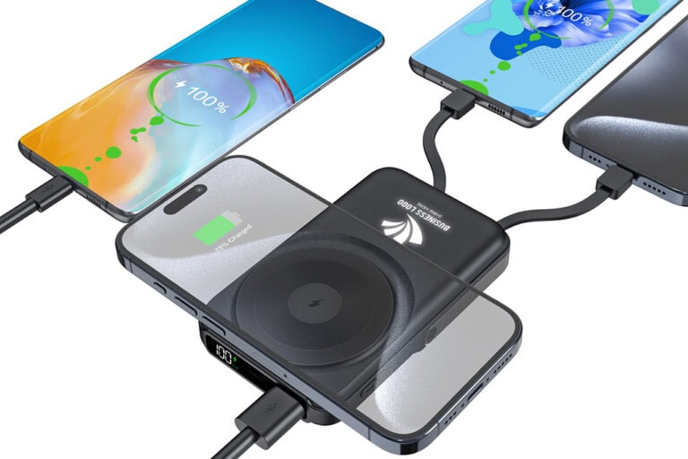 10.000 mAh MagSafe Power Bank with Phone Stand & Watch Charger