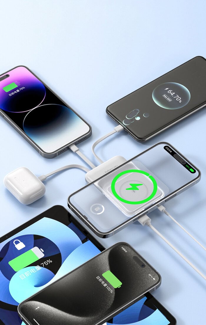 MagSafe Wireless Power Bank – 10.000 mAh 15W with Foldable Phone Stand