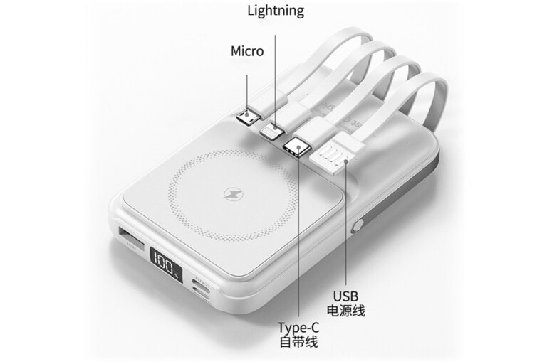 MagSafe Wireless Power Bank – 10.000 mAh 15W with Foldable Phone Stand