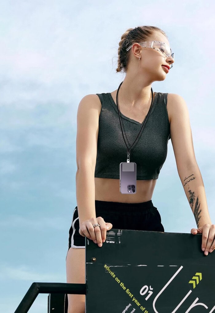 Adjustable Phone Lanyard with Tag & Clip