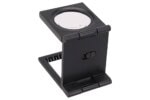 10X Folding Metal Magnifier with Scale and LED Lights