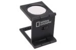 10X Folding Metal Magnifier with Scale and LED Lights