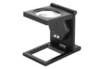 10X Folding Metal Magnifier with Scale and LED Lights