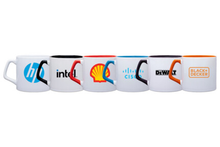 Porcelain Coffee Cup with Comfortable Handle