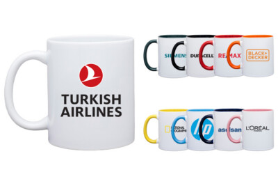 Porcelain Coffee Mug with Large Handle