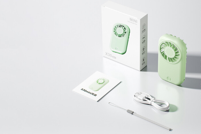 Rechargeable 1200mAh Handheld Mini Fan